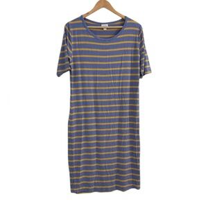 Women’s Lula Roe Striped T-Shirt Midi Dress